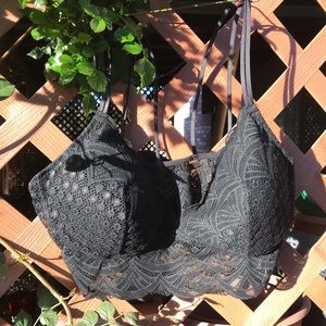 Black lace bralette